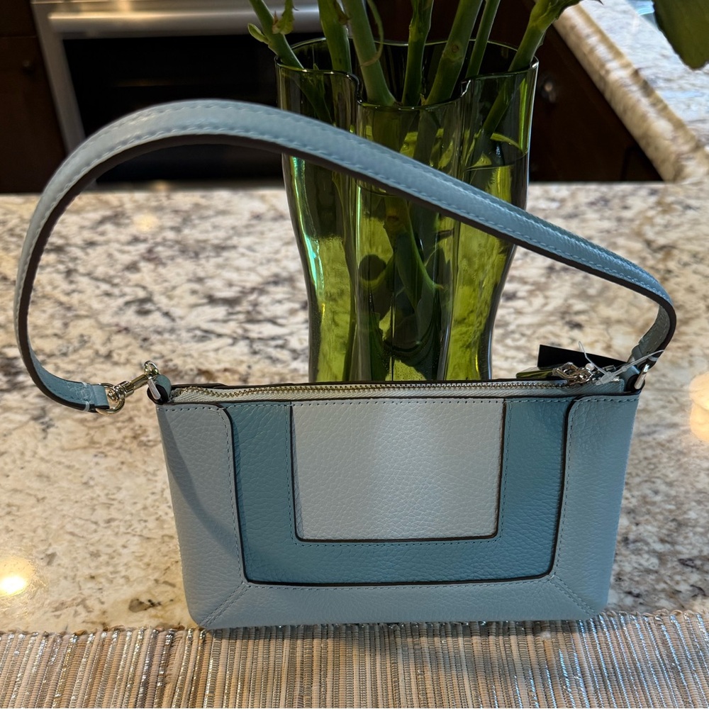 NEW kate spade new york Leather Lena Convertible Shoulder Bag In Blue Multicolor - Picture 9 of 16